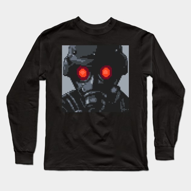 Resident Evil Hunk Pixel Art Long Sleeve T-Shirt by AlleenasPixels